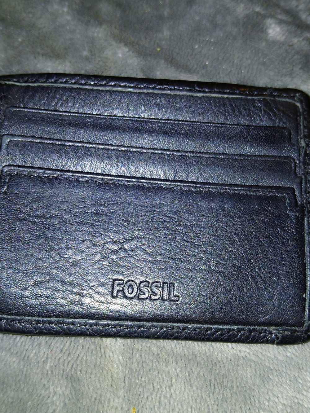 2 Mens Leather Wallets Trifold and Bifold Black. Like New - Picture 8 of 14